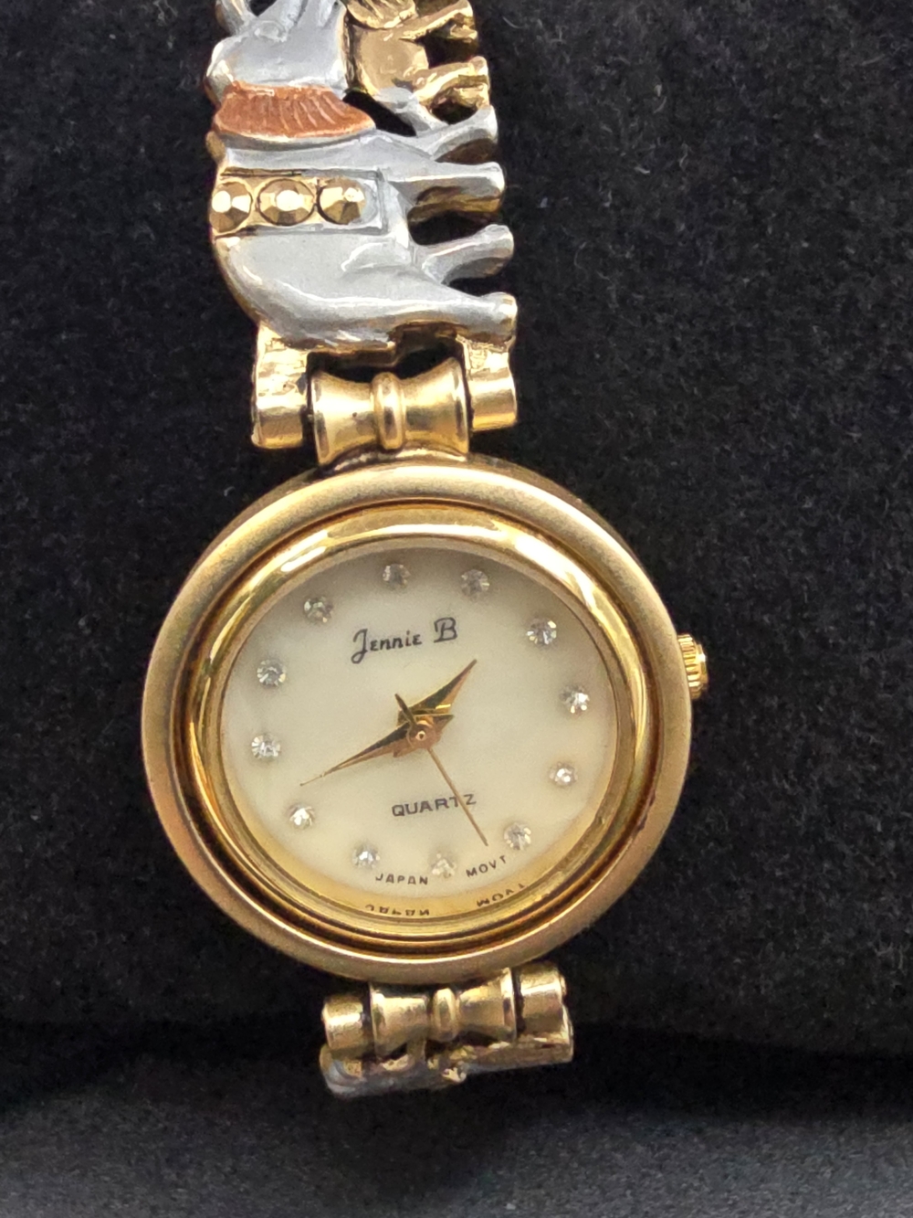 Jenni B Vintage Elephants Women's Watch with Mother-of-Pearl Dial